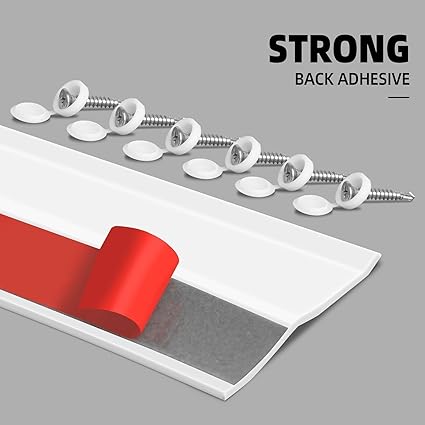 Garage Door Seal Top and Sides, 36FT Garage Weather Stripping Side Seal, Universal Weatherproofing Trim Weather Strip(White)