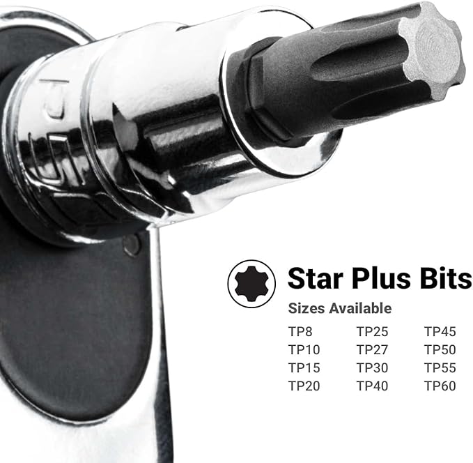 Capri Tools TP55 Star Plus Bit Socket, 38 in. Drive