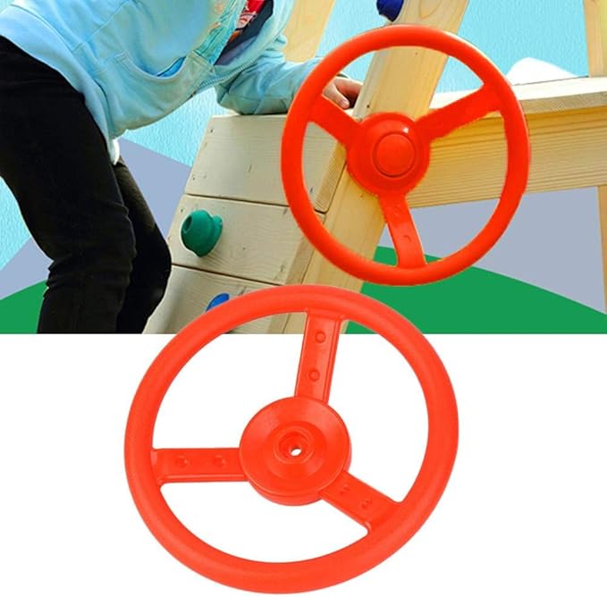 VGEBY1 Swingset Steering Wheel, Plastic Outdoor Kids Steering Wheel Attachment Playground Swing Set(red) 0