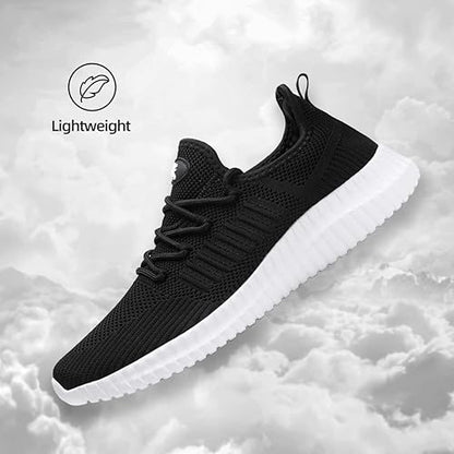 SK·TRIP Women's Walking Shoes Lightweight Breathable Flying Woven Mesh Upper Casual Jogging Shoes Ladies Tennis Shoes Workout Footwear Non-Slip Gym Sneakers for Women