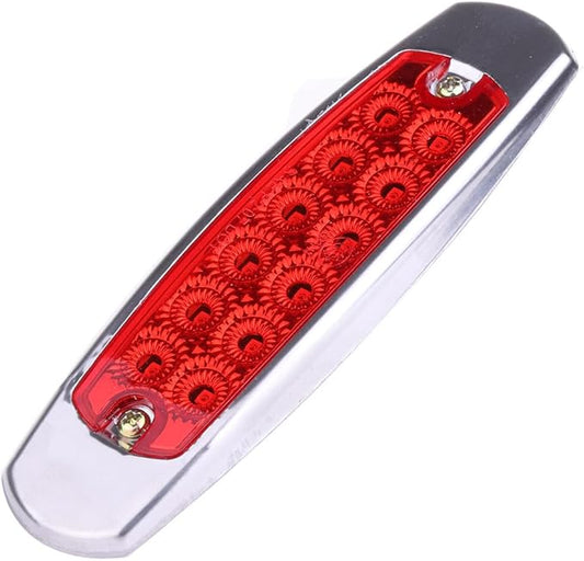 2 x 12 Led Red Lens LED Side Marker Indicator Lights Lamp Front Rear Tail Lamp LED Side Marker Lights Heavy Truck Lighting 2 x Redwhite Lens Fit For Peterbilt Kenworth Freightliner