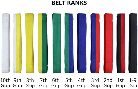 Taekwondo Colored Ranking Belts Cotton Martial Arts Judo Karate TKD Aikido Uniform Belt Kids Adult