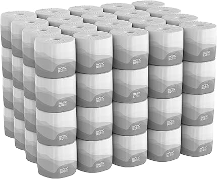 Georgia-Pacific Pacific Blue Basic 2-Ply Embossed Toilet Paper,1988001, 550 Sheets Per Roll, 80 Rolls Per Case