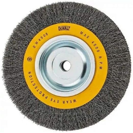 DEWALT Wire Wheel For Bench Grinder, Crimped Wire, 8-Inch (DW4906)