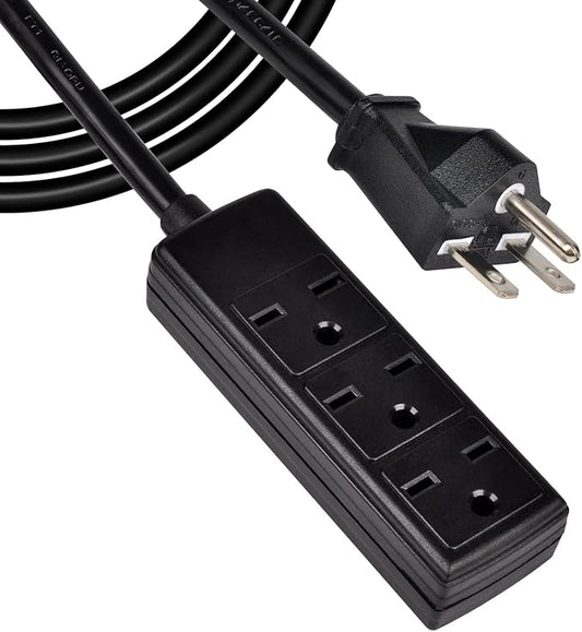 Power Strip, 14AWG NEMA 6-15P 10ft Long Power Extension Cord, Durable Power Extension Cable 240V, 3 Outlets