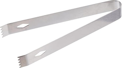 Tablecraft Stainless Steel Ice Tongs, 6.75", Metallic