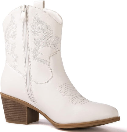 Women's The Western Wear Fashion Cowboy Cowgirl Free Birds Country Concert Disco Outfits Low Heel Walking Boots For Ladies