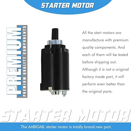 Starter Motor Replacement for Kohler SV540 SV541 SV590 SV600 SV610 SV620, Courage Single 18 19 20 21 HP,Johnson Electric 2009801 2009805 2009806 2009808 Mower Toro LX425 LX460 LX465 Z4200 Z4220