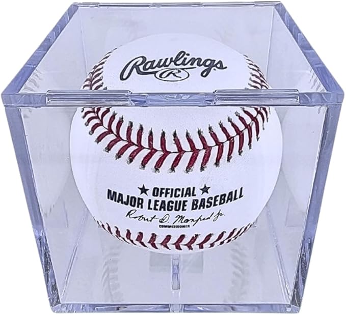 UV Protected Baseball Display Case  Acrylic Baseball Cube Clear Storage Case with UV Protection (1 UV Baseball Cube)