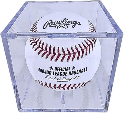 UV Protected Baseball Display Case  Acrylic Baseball Cube Clear Storage Case with UV Protection (1 UV Baseball Cube)