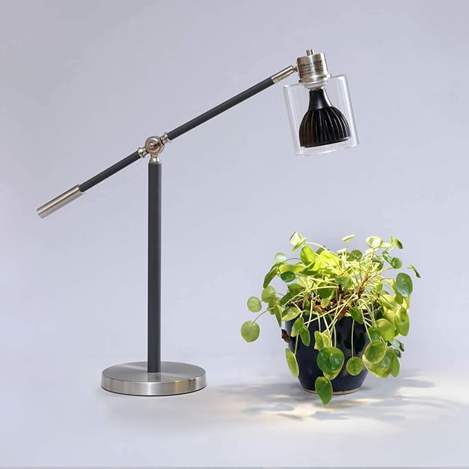 Aspect VitaN LED Grow Light Bulb Full Spectrum for Indoor Plants 12"-48" Below Light - DIMMABLE - 20 Watt-3000K SOLTECH Solutions - Black and White Available (Black)