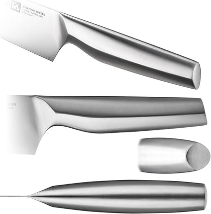 Contour High Carbon Steel 5.5 inch Santoku Kitchen Chef Knife
