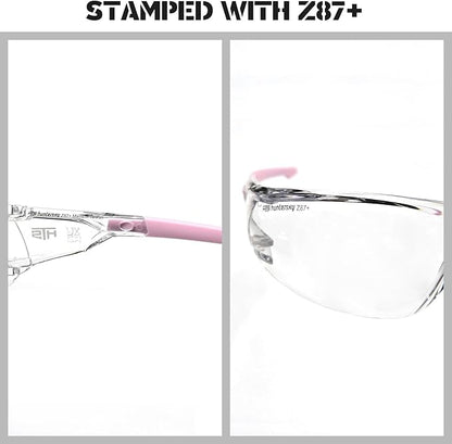 ANSI Z87.1 Anti-Fog Wrap-Around Clear Safety Glasses, Pickleball lab chemistry goggles with Scratch Resistant