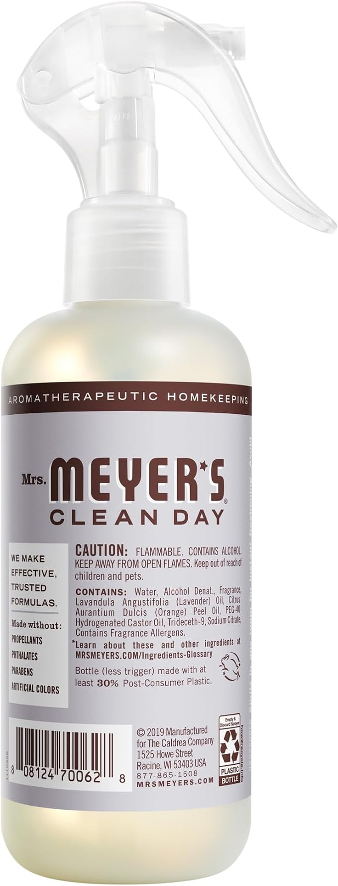 MRS. MEYER'S CLEAN DAY Room Spray, Lavender Scent, 8 Fl Oz Bottle