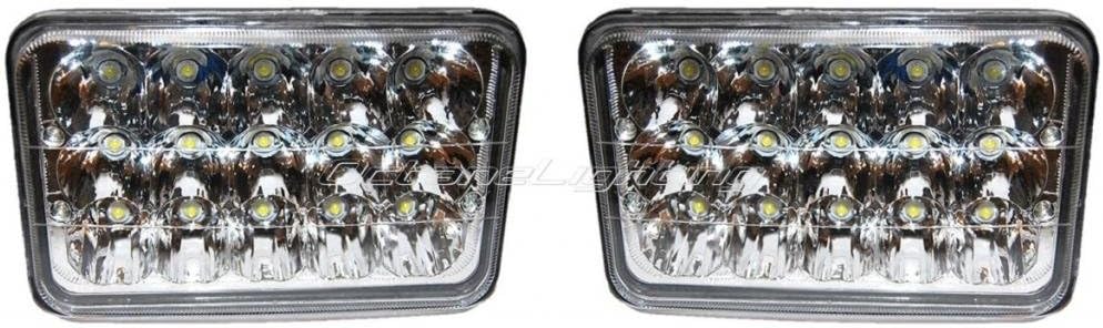 Octane Lighting 4X6 Led Hid Light Bulbs Crystal Clear Sealed Beam Headlamp Headlight (one light only)