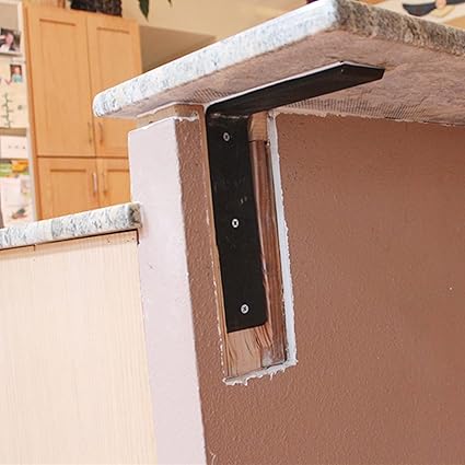 Countertop Support Bracket 1 Pack Heavy Duty Countertop Hidden Bracket 12" x 6" x 2 12" L Bracket Metal Corbels for QuartzGraniteWoodConcret Laminate Countertops