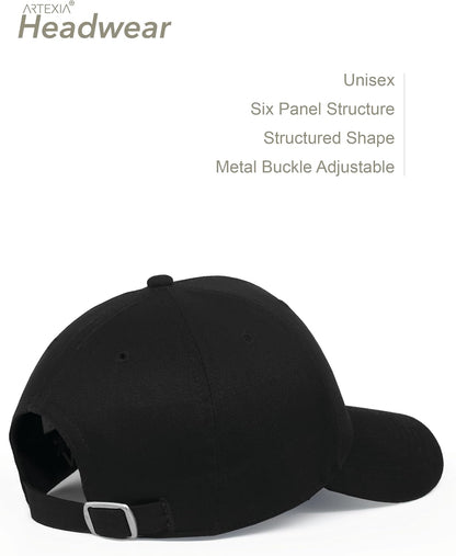 Freash Clean Threads Baseball Cap 100% Cotton Hats for Men Hats for Women Cooling Performance Womens Baseball Caps