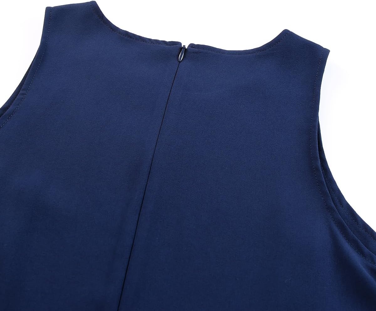 XL Dokotoo Summer Rompers for Women Dressy Short Jumpsuits,Blue,Medium | 2026 Summer Romper,Halter Neck Sleeveless Outfits,Dressy Casual One Piece,Beach Vacation Outfit,Resort Wear Navy Blue