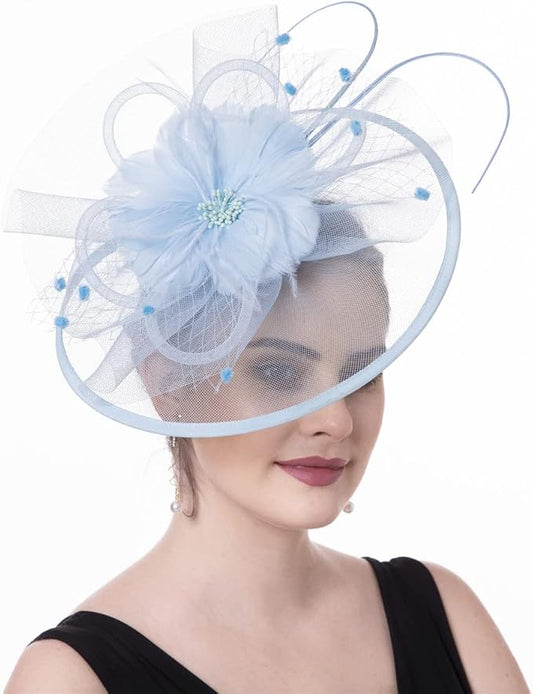 Lucky Leaf Women Girl Fascinators Hair Clip Hairpin Hat Feather Cocktail Wedding Tea Party Hat