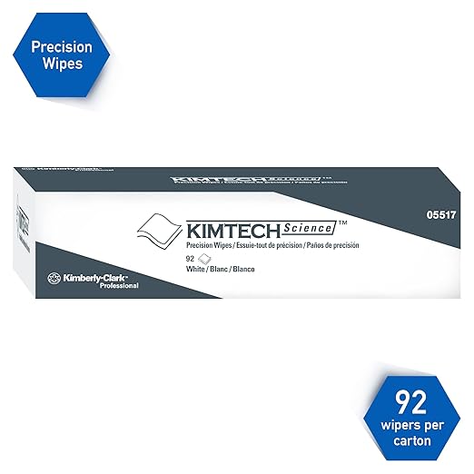 Kimtech 05517 Precision Wipers, POP-UP Box, 2-Ply, 14.7 x 16.6, White, 90 per Box (Case of 15)