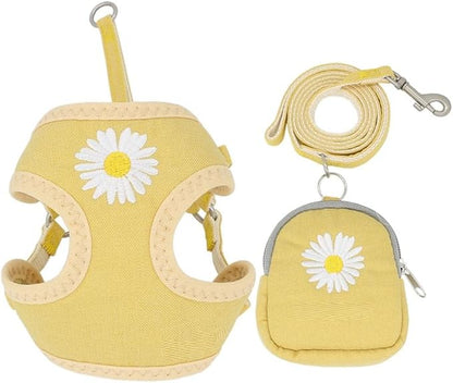 Dog Cat Harnesses Set Dog Harness and Leash Set Breathable Adjustable Bag Pet Harness for Small Medium Dog Cats Vest Dog Supplies E S