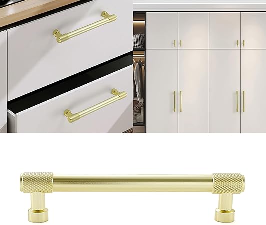 Gold Cupboard Handles Knurled 96mm128mm Hole Spacing Gold Kitchen Cupboard Handles Wardrobe Door Handles  Kitchen