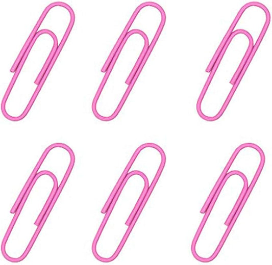 300 Pack Small 33mm Paper Clips - 1.3 Paper Clip Office Supply Accessories - Cute Paper Needle - Vinly Coated Color Bookmark(Pink)