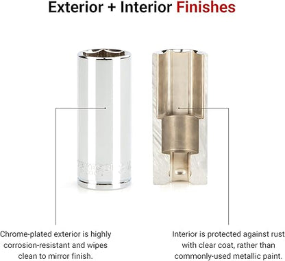 TEKTON 3/8 Inch Drive x 3/4 Inch Deep 6-Point Socket | SHD13019