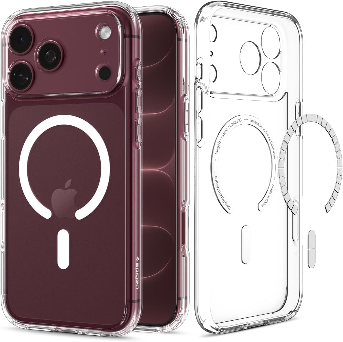 iPhone 17 Pro Max Case, Ultra Hybrid MagFit [TPU Covered Camera Control] [Anti-Yellowing] [Compatible with Magsafe] - Clear
