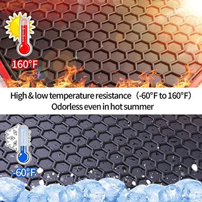 Car Floor Mats Custom Fit for Ford Escape 2013 2014 2015 2016 2017 2018 20192013-2019 Ford C-Max Odorless Washable Rubber Foot Carpet Heavy Duty All Weather Protection Car Floor Liner-Black