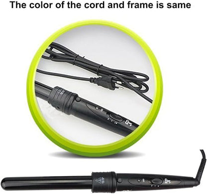 Curling Iron Wand, Ceramic 5 in 1 Curling Wand Set Interchangeable 5 Different Barrels Quickly Heating Temperature Adjustable for All Hair Types for me Use U.S. regulations2213