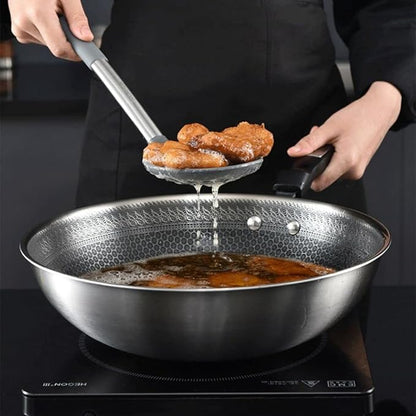 1PCS Stainless Steel Silicone Shovel Soup Spoon,Spatula Soup Ladle Fried Shovel for Kitchen(3)