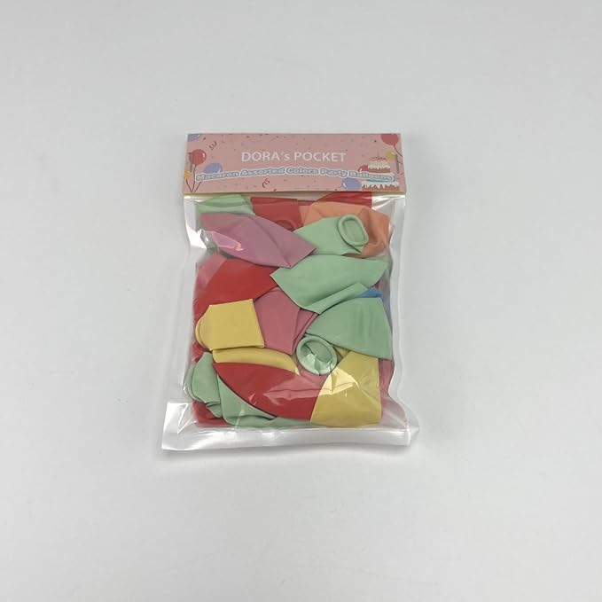 DORA's POCKET Play balloons, Bulk Pack of Strong Latex Balloons for Birthday, Party, Christmas, Wedding, Anniversary and Vacation