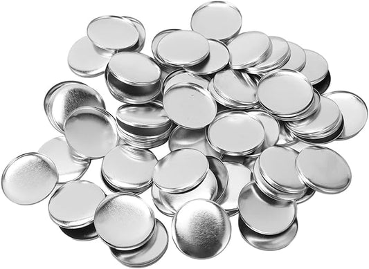 100 Sets Blank Button Making Supplies, DIY Pin Back Button Parts for Button Maker Machine Round Badge Pin Button Parts, Includes Metal Cover, Plastic Button Back Cover, Clear(32mm/1.25 inch)