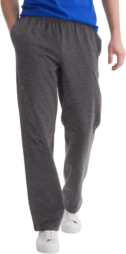 Soft, cozy cotton Hanes sweatpants perfect for relaxing, working out, and all-day comfort with pockets.