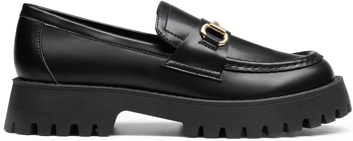 DREAM PAIRS Platform Chunky Loafers for Women | Slip On Casual Dressy Business Shoes with Arch Support