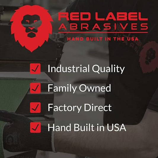 Red Label Abrasives 2 Inch X 60 FT 220 Grit Woodworking Drum Sander Strip Roll, Cut to Length