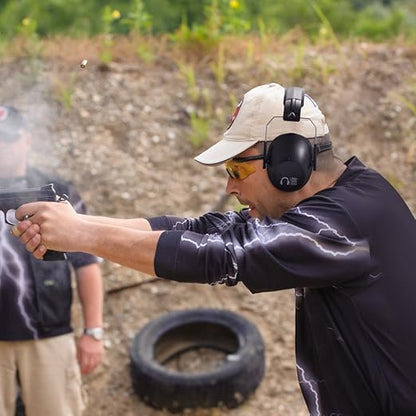 Pro For Sho 34dB NRR Hearing Protection Ear Muffs - Highest NRR in Compact Design, Ear Protection for Shooting, Mowing, Work
