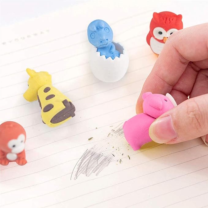 25 PCS Animal Erasers Mini Puzzle Eraser Toys for Fun Games Prizes, Classroom Prizes, School Supplies