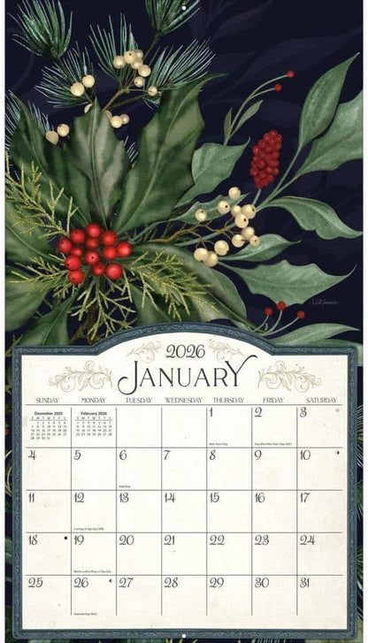 Lang, Midnight Garden 2026 Wall Calendar by Nicole Tamarin, 13.4'' X 12'', 12-Month Calendar with Stapled Binding