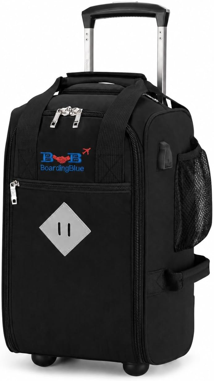 17x10x9 Inches Rolling Personal Item Under Seat Travel Bag Suitable For United Airlines, Not Suitcase, Rolling Travel Bag Design