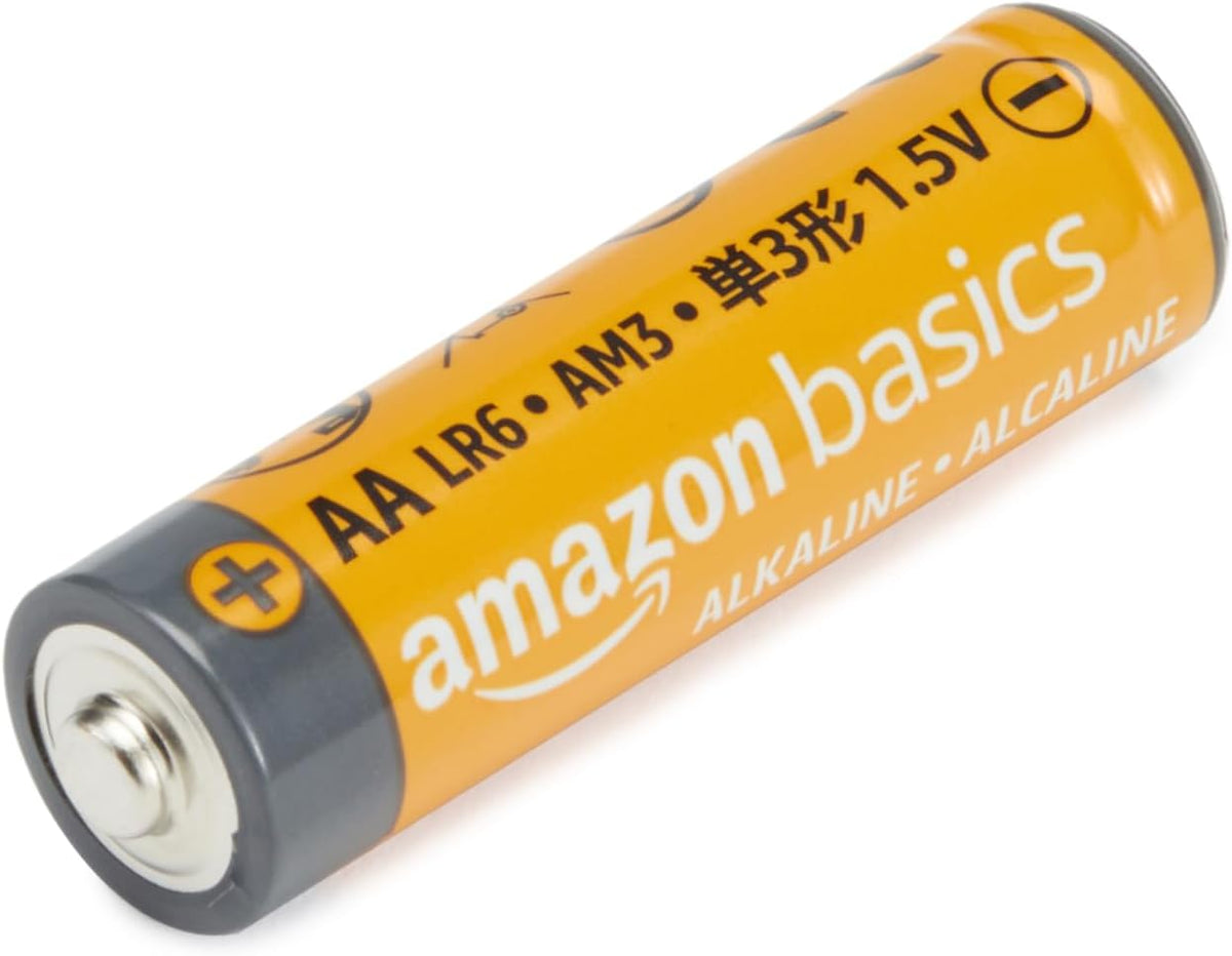 Basics 36-Pack AA Alkaline High-Performance Batteries, 1.5 Volt, 10-Year Shelf Life