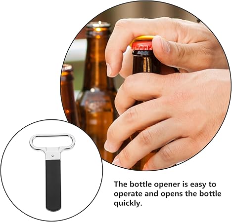 Alipis Bottle Opener, Can Punch Opener Metal Beer Opener Flat Handle Beer Bottle Opener Classic Beer Opener for Home Kitchen Bar Restaurant Party Tools Supplies