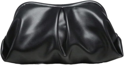 Women's Pleated Bag, Cloud Bag, Kiss Lock, Closed Clutch