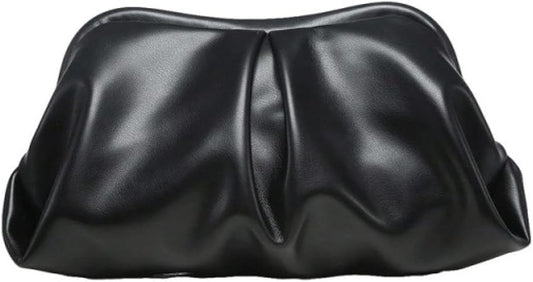 Women's Pleated Bag, Cloud Bag, Kiss Lock, Closed Clutch