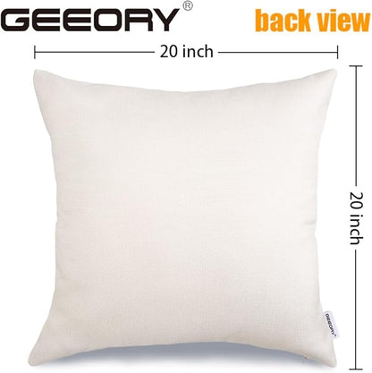 GEEORY Fall Pillow Covers 20x20 Set of 4 for Fall Decor Pumpkin Maple Leaves Sunflower Vase Outdoor Fall Pillows Decorative Throw Pillows Farmhouse Thanksgiving Autumn Cushion Case for Couch A