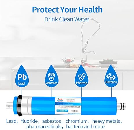 RO Membrane Replacement 75G Reverse Osmosis Membrane Reverse Osmosis Systerm Drinking Water Filtration System for Undersink