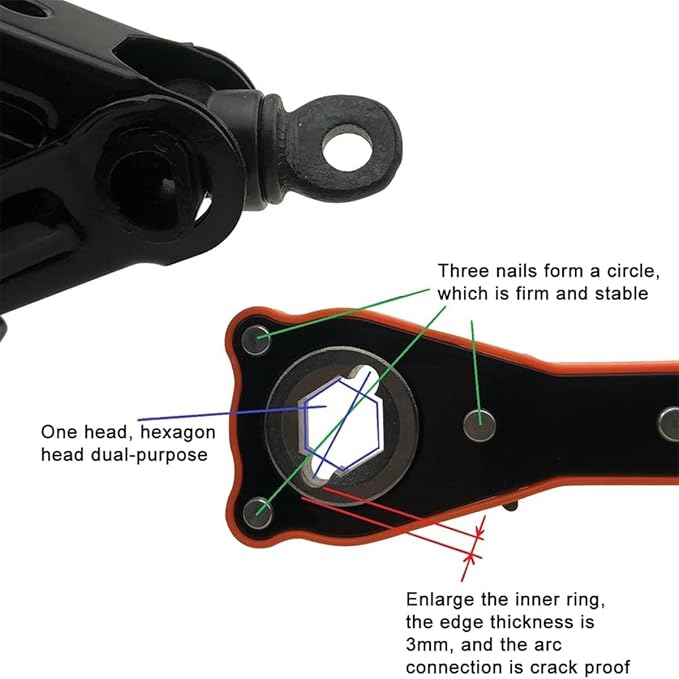 2 in 1 Universal Automotive Jack Ratchet Wrench, Labor-Saving Scissor Jack Lift Speed Handle Tool Garage Tire Wheel Lug Wrench Handle with Converter, Dual-Purpose