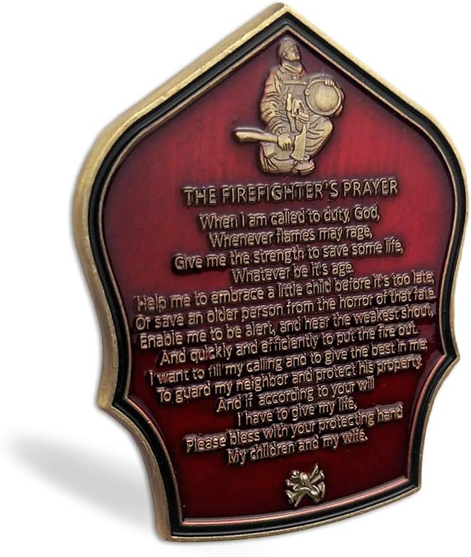 Fireman Prayer Firefighter Challenge Coin
