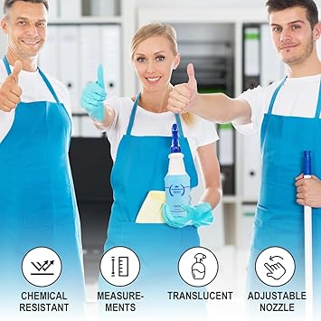 Plastic Spray Bottle, Empty Spray Bottles (2 Pack 24 Oz), All-Purpose Sprayer for Cleaning Solutions, Hair Spray, Bleach, Planting, BBQ, Mist  Stream Water Spraying Bottle with Adjustable Nozzle